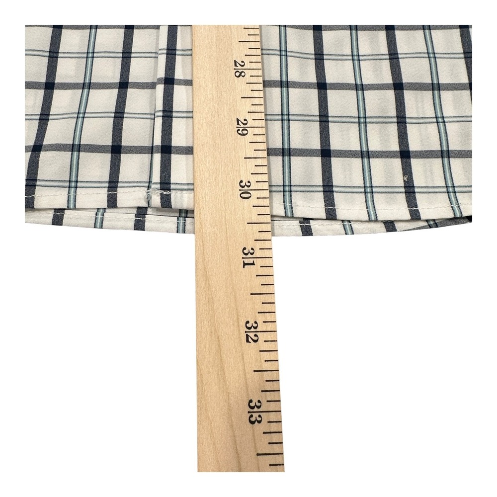 Men's Mizzen + Main Leeward Button Down Shirt‎ White Plaid Trim Fit Size Large - Picture 7 of 11